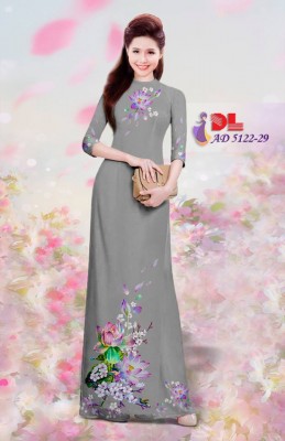 Vải áo dài hoa sen-DT 3769