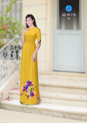 Vải áo dài hoa Lan-DT 3784