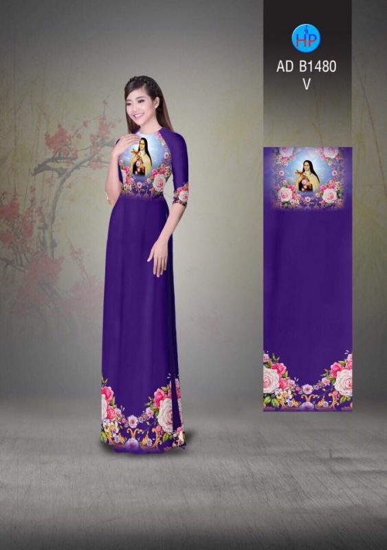 Vải áo dài hình thánh Teresa