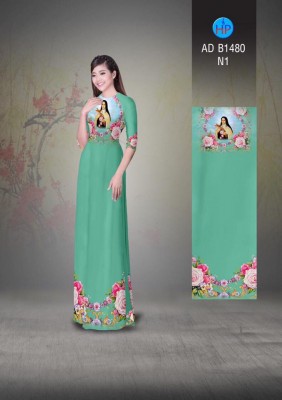 Vải áo dài hình thánh Teresa-DT 3827