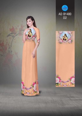 Vải áo dài hình thánh Teresa-DT 3827