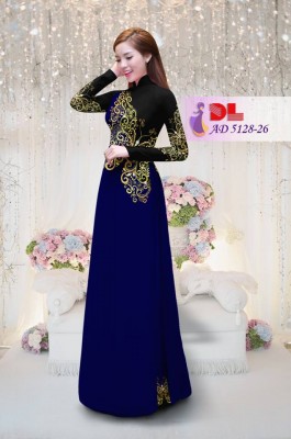 Vải áo dài hoa văn đẹp-DT 3829