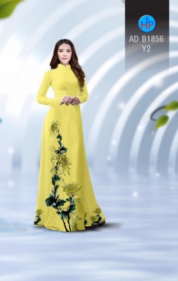 Vải áo dài hoa cúc-DT 3857