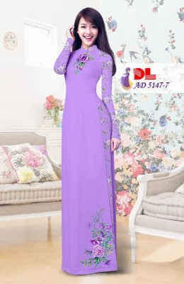 Vải áo dài hoa hồng-DT 3875