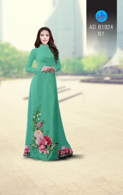 Vải áo dài hoa tà dưới-DT 3894