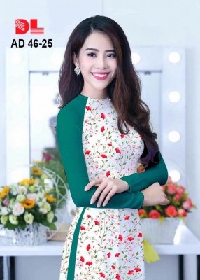 Vải áo dài hoa nhí-DT 3896