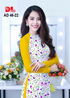 Vải áo dài hoa nhí-DT 3896