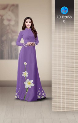 Vải áo dài hoa trắng-DT 3999