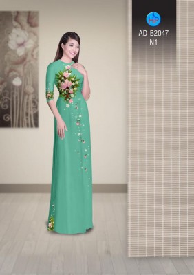 Vải áo dài hoa dây-DT 4001