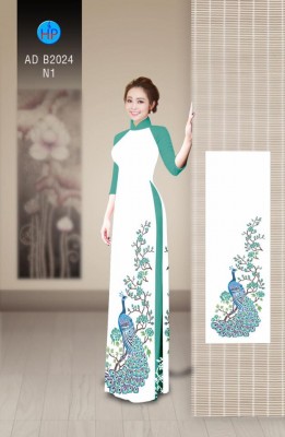 Vải áo dài chim công-DT 4016