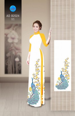 Vải áo dài chim công-DT 4016