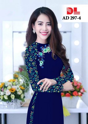 Vải áo dài hoa nhí-DT 4030