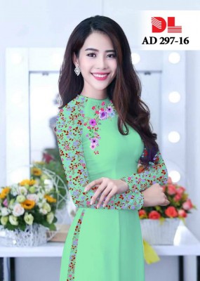 Vải áo dài hoa nhí-DT 4030