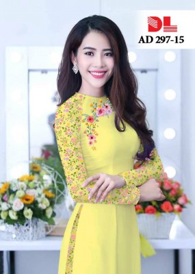 Vải áo dài hoa nhí-DT 4030