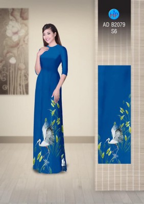 Vải áo dài chim cò-DT 4065