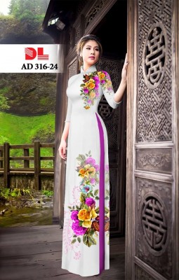 Vải áo dài hoa hồng 3D-DT 4241