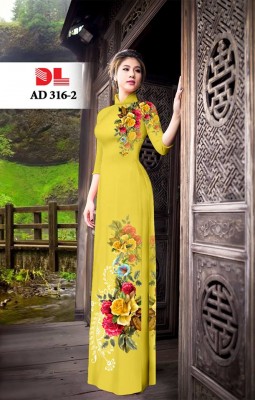 Vải áo dài hoa hồng 3D-DT 4241