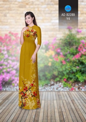 Vải áo dài cảnh Đào-DT 4360