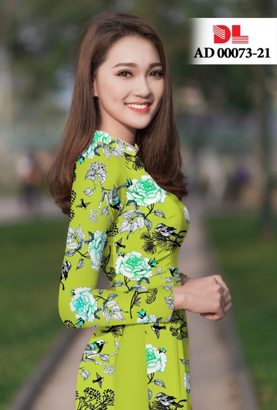 Vải áo dài hoa nhí