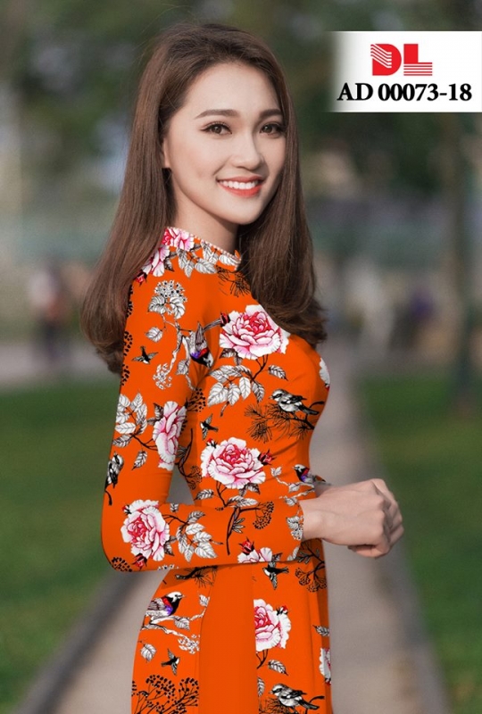 Vải áo dài hoa nhí