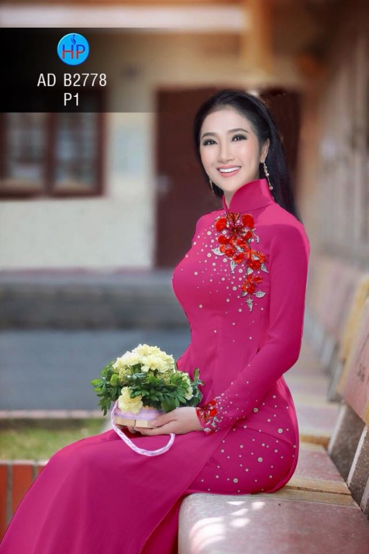 Vải áo dài hoa Phượng