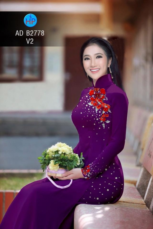 Vải áo dài hoa Phượng