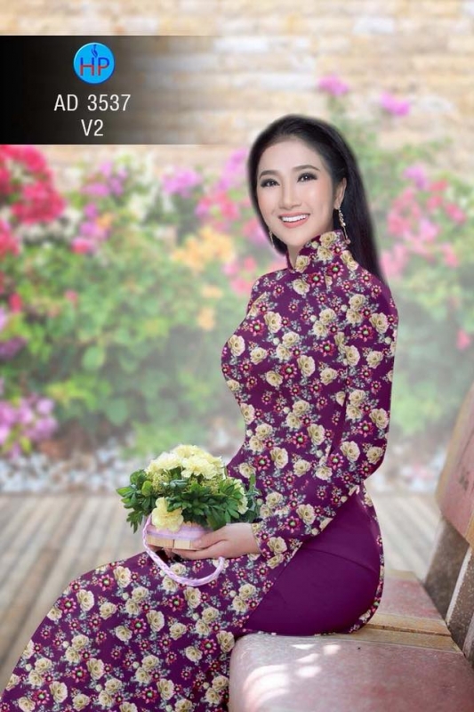 Vải áo dài hoa nhí