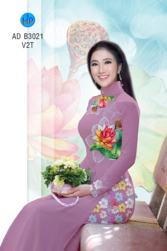 Vải áo dài hoa Sen