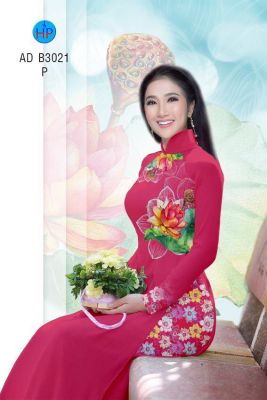 Vải áo dài hoa Sen-DT 5028