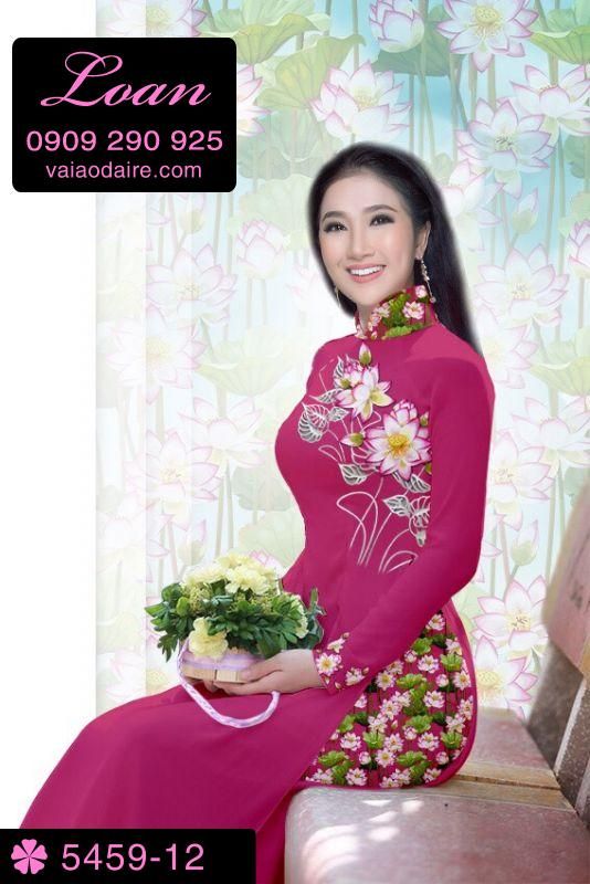 Vải áo dài hoa Sen