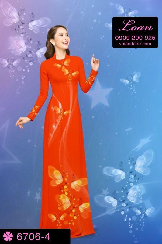 Vải áo dài hoa dây