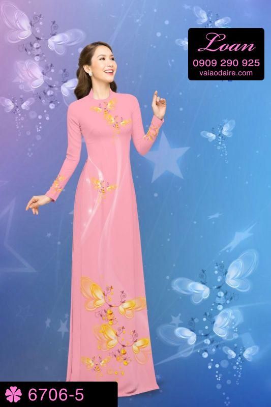 Vải áo dài hoa dây