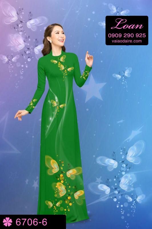 Vải áo dài hoa dây