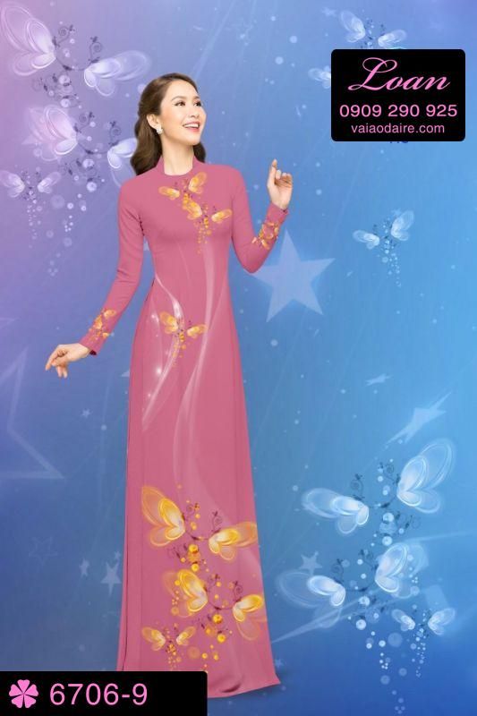 Vải áo dài hoa dây