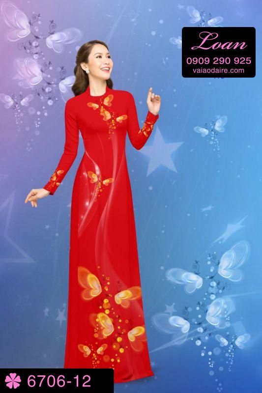 Vải áo dài hoa dây