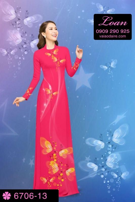 Vải áo dài hoa dây