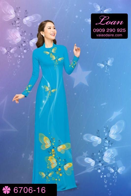 Vải áo dài hoa dây