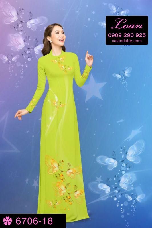 Vải áo dài hoa dây