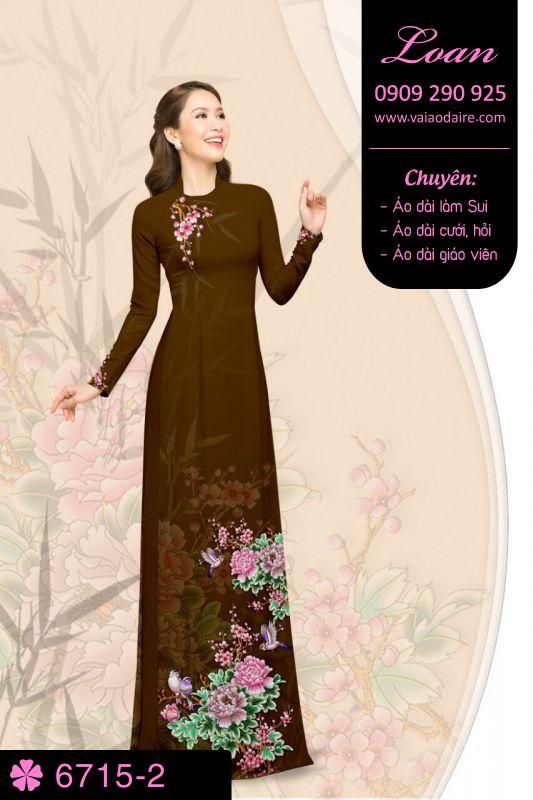 Vải áo dài hoa 3D
