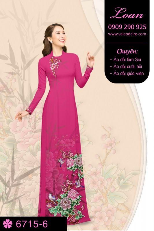Vải áo dài hoa 3D