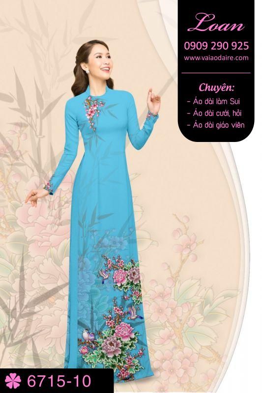 Vải áo dài hoa 3D