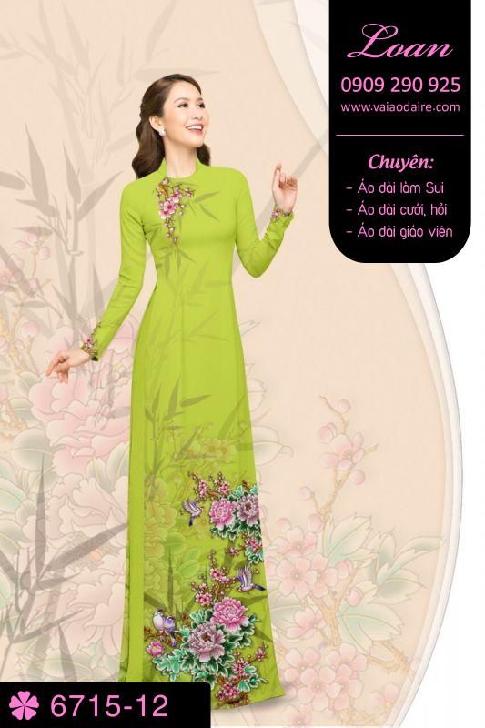 Vải áo dài hoa 3D
