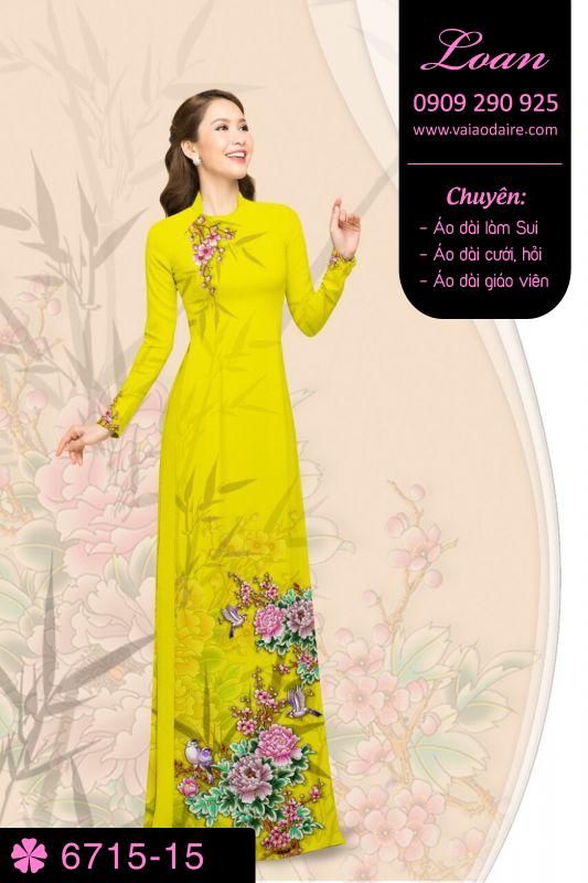 Vải áo dài hoa 3D